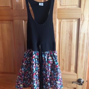 Black and floral Pink dress